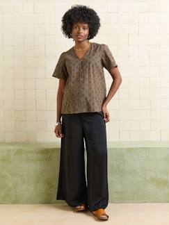 -Pantalon fluide et large de grossesse