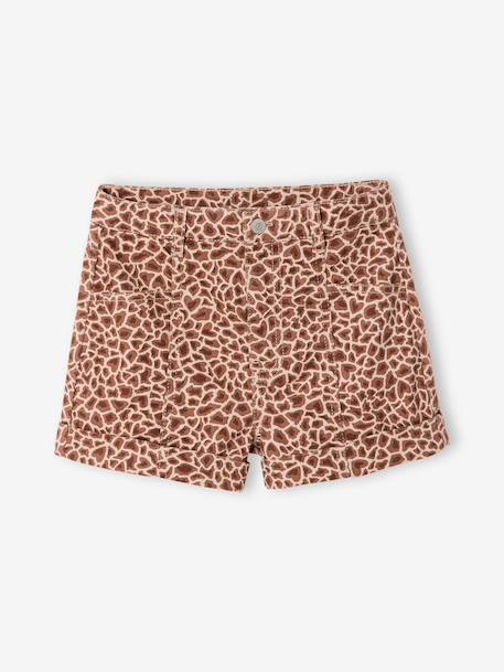 Short twill fille imprimé beige - vertbaudet enfant 