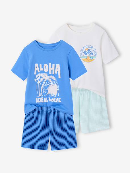 Set van 2 pyjamashorts surf blauw - vertbaudet enfant 