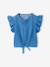 Blouse denim manches volantées bleu clair - vertbaudet enfant 