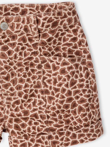 Short twill fille imprimé beige - vertbaudet enfant 