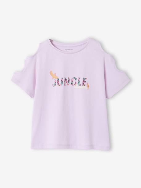 T-shirt manches courtes fille lilas - vertbaudet enfant 