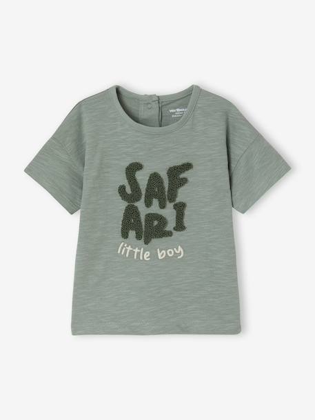 T-shirt bébé garçon manches courtes vert sauge - vertbaudet enfant 
