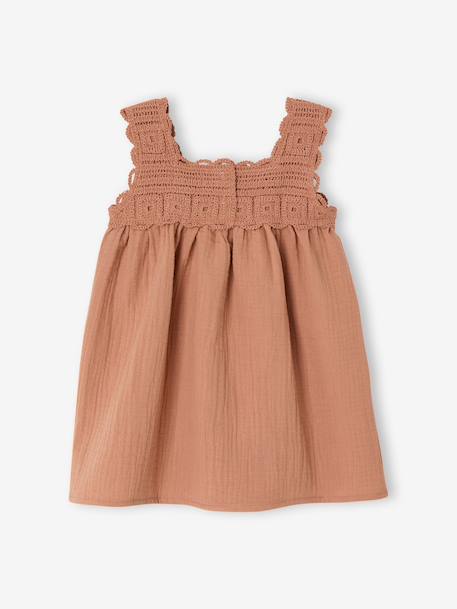 Robe bébé fille sans manches vieux rose - vertbaudet enfant 