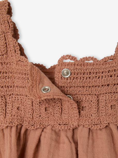 Robe bébé fille sans manches vieux rose - vertbaudet enfant 