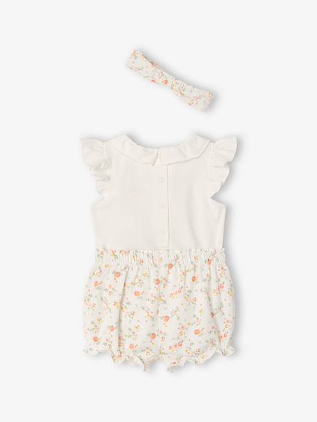 Ensemble body short bandeau écru - vertbaudet enfant 