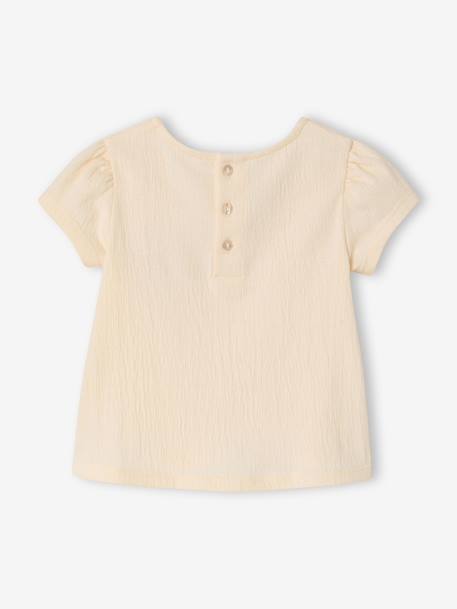 T-shirt manches courtes bébé fille vanille - vertbaudet enfant 
