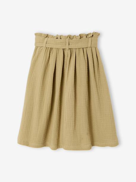 Jupe mi longue kaki - vertbaudet enfant 