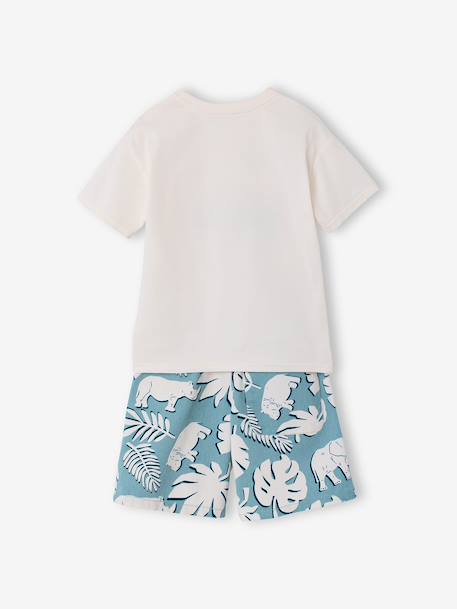 Ensemble t-shirt short garçon coton écru - vertbaudet enfant 