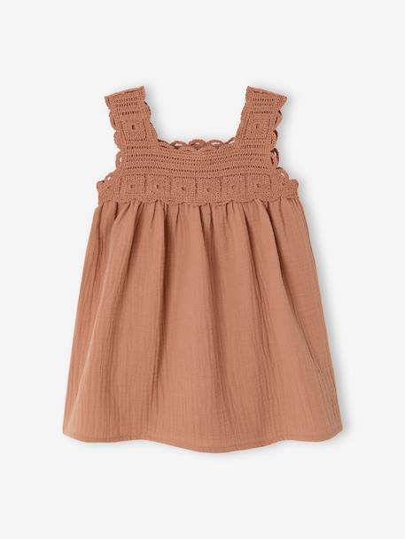 Robe bébé fille sans manches vieux rose - vertbaudet enfant 