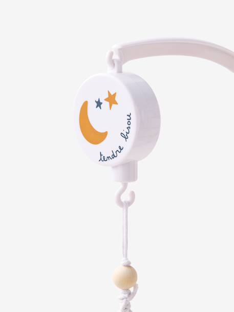 Mobile musical tissu et velours beige - vertbaudet enfant 