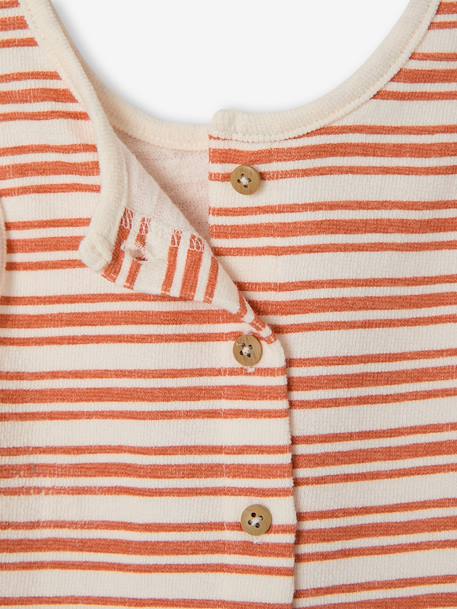 Gestreepte combishort baby's ecru - vertbaudet enfant 