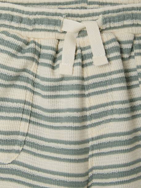 Short bébé garçon nid abeille rayé blanc - vertbaudet enfant 