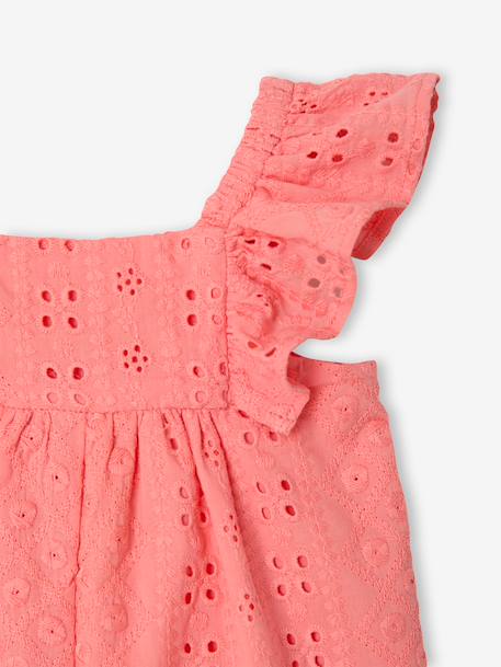 Combishort bébé fille broderie bleu électrique+rose bonbon - vertbaudet enfant 