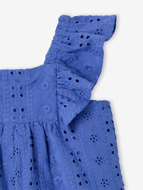 Combishort bébé fille broderie bleu électrique+rose bonbon - vertbaudet enfant 