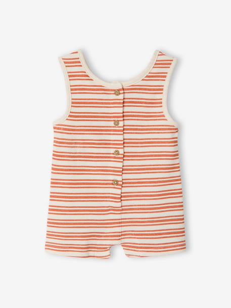 Gestreepte combishort baby's ecru - vertbaudet enfant 