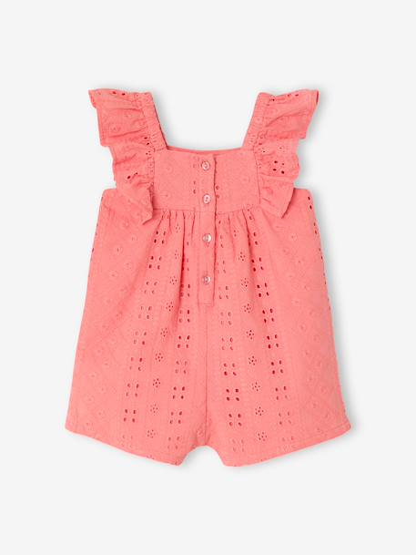Combishort bébé fille broderie bleu électrique+rose bonbon - vertbaudet enfant 