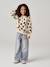 Jean fille large bas effiloché bleu foncé+denim bleached+gris+stone - vertbaudet enfant 