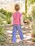Wijde jeans voor meisjes Susan geborduurd donkerblauw+gebleekt denim+jeansblauw+middenblauw - vertbaudet enfant 