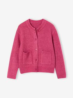 -Gilet fille maille fine mousseuse