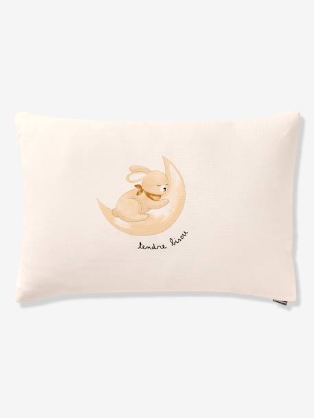 Parure housse de couette bébé gaze coton blanc imprimé - vertbaudet enfant 
