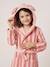 Peignoir enfant rayé lapin personnalisable, avec coton recyclé rayé rose - vertbaudet enfant 