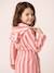 Peignoir enfant rayé lapin personnalisable, avec coton recyclé rayé rose - vertbaudet enfant 