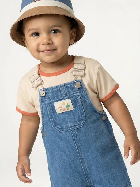 Ensemble T-shirt salopette bébé stone - vertbaudet enfant 