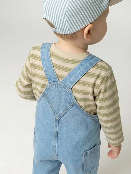 Ensemble salopette bébé garçon vert sauge - vertbaudet enfant 