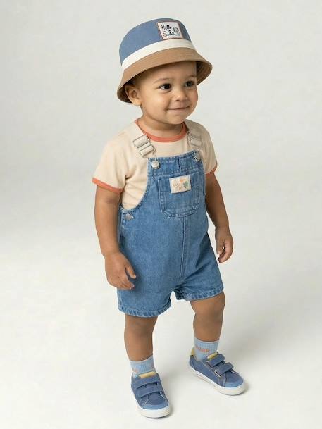 Ensemble T-shirt salopette bébé stone - vertbaudet enfant 