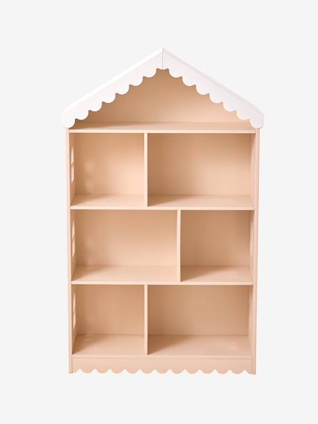 Bibliothèque enfant feston bois maison rose - vertbaudet enfant 