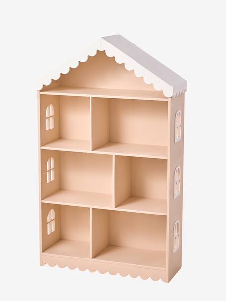 Bibliothèque enfant feston bois maison rose - vertbaudet enfant 