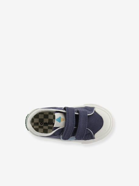 Baskets enfant en toile couleur Tribu Tiras Lona bleu jean+rose - vertbaudet enfant 