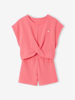 -Ensemble fille t-shirt short en maille fantaisie