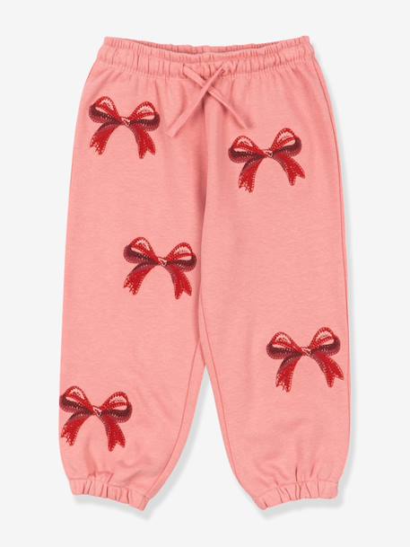Joggingbroek met knopen rozen - vertbaudet enfant 