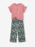 Ensemble T-shirt pantalon large fille blush+écru - vertbaudet enfant 