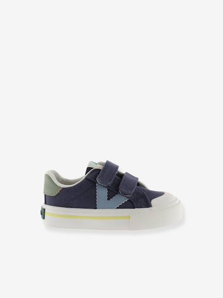 Kindersneakers van gekleurd canvas Tribu Tiras Lona VICTORIA® jeansblauw+rozen - vertbaudet enfant 