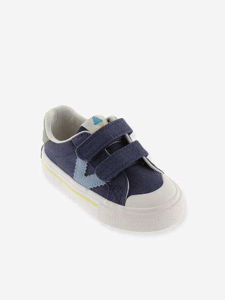 Baskets enfant en toile couleur Tribu Tiras Lona bleu jean+rose - vertbaudet enfant 