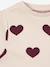 Uitlopende sweaterjurk rozen+wit - vertbaudet enfant 