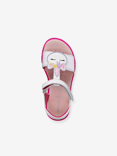 Sandales fille Joyfoot GEOX blanc+fuchsia - vertbaudet enfant 