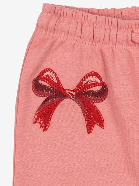 Joggingbroek met knopen rozen - vertbaudet enfant 