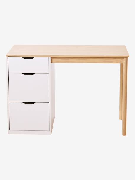 Bureau bois enfant avec tiroirs CHARLY blanc - vertbaudet enfant 