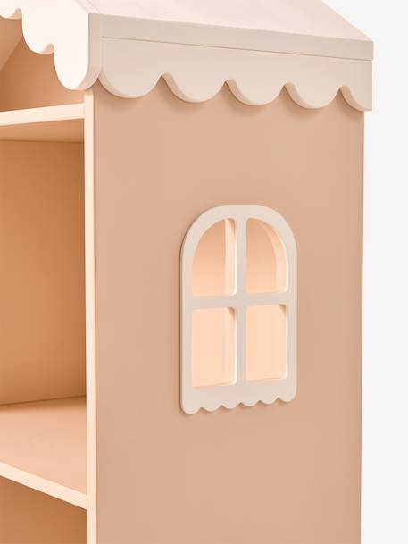 Bibliothèque enfant feston bois maison rose - vertbaudet enfant 