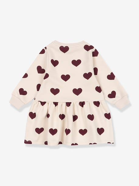 Robe sweat évasée blanc+rose - vertbaudet enfant 