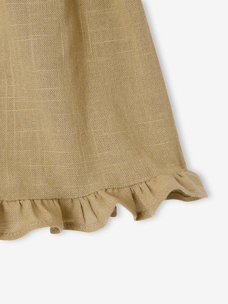 3-delige babyset voor meisjes van katoen kaki - vertbaudet enfant 
