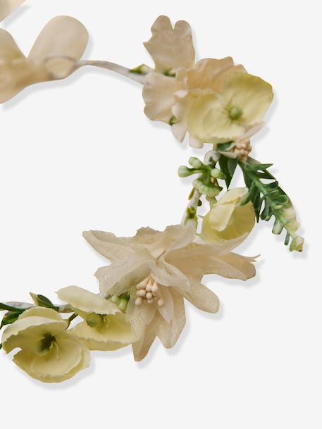 Couronne de fleurs écru - vertbaudet enfant 