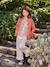 Gilet fille maille fine mousseuse corail+gris chiné+pivoine - vertbaudet enfant 