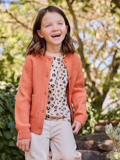 -Gilet fille maille fine mousseuse