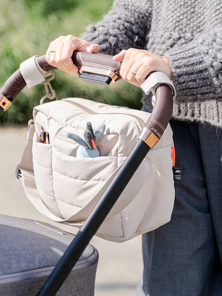 Sac de poussette matelassé sable+vert - vertbaudet enfant 