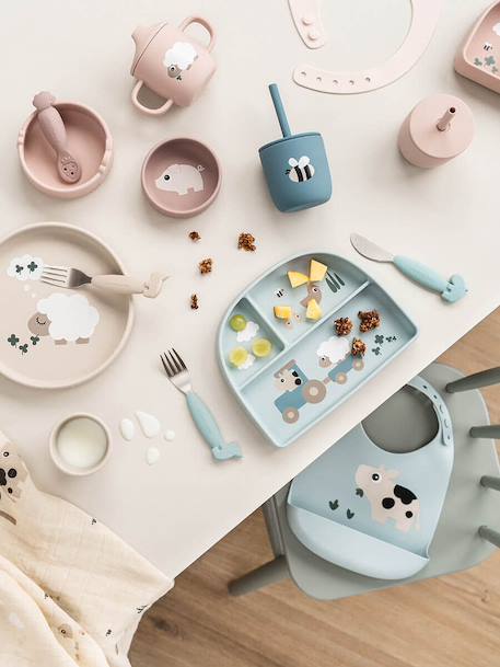 Siliconen zuignapbord zandbeige - vertbaudet enfant 